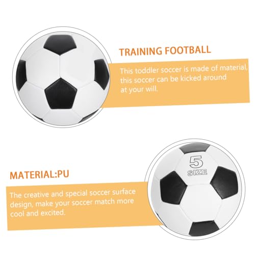 FUOYLOO Size 5 Training Soccer Ball Pu Machine Stitched Sturdy Outdoor Football for Boys Youth Practice and Match Use