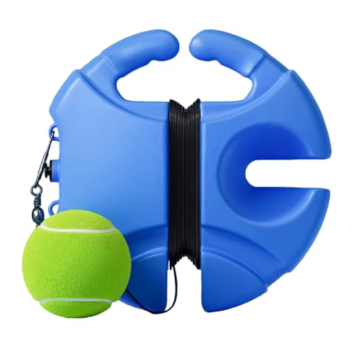 Tennis Rebound Trainer – Portable Practice Equipment with Built-in Storage | String Ball Tenis Training Tool, Re Bound Trainer for Adults Kids, Tennis Skill Improvement, Practice Court Accessory,