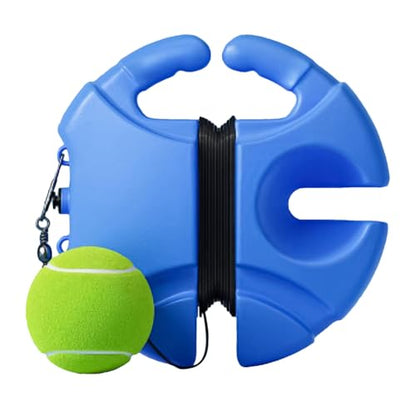 Tennis Rebound Trainer – Portable Practice Equipment with Built-in Storage | String Ball Tenis Training Tool, Re Bound Trainer for Adults Kids, Tennis Skill Improvement, Practice Court Accessory,