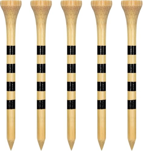 Wooden Golf Tees 3-1/4", 2-3/4", 2-1/8", 1-1/2" Available, 100 Count (Natural Color, White, Black, Blue, Red, Green, Yellow, Pink, Orange) - color: Natural Color, size: 3 1/4 Inch