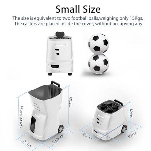 PP Smart Pickleball Machine – Automatic Pickleball Launcher with APP & Remote, 80+Ball Capacity, Adjustable Speed, Spin & Frequency, 4–6Hr Battery for Indoor & Outdoor Training - color: White