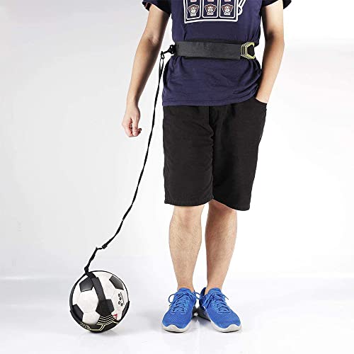 Soccer/Volleyball/Rugby Trainer, Football Kick Trainer, Solo Practice Training Aid, Soccer Training Belt, Adjustable Practice Belt for Kids and Adults Fits Ball Size 3, 4, 5, Kids and Adults