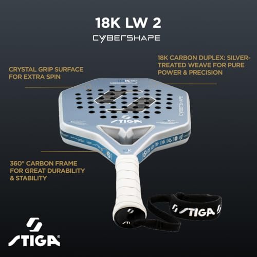STIGA Cybershape Padel Racket - size: 18K LW