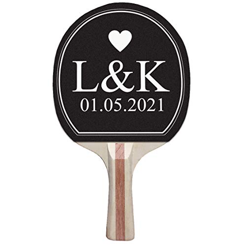 Infusion Table Tennis Paddle and Balls Gift Box Set - color: Anniversary Heart