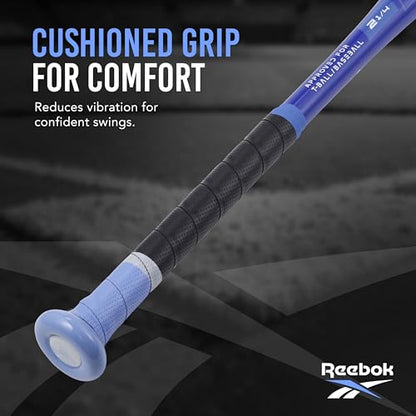 Reebok - T Ball Bat, 26-Inch Aluminum Bat for Kids & Youth, Baseball Bat for Practice, Training, and Beginners (Blue) - color: Blue