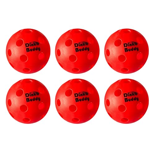 Fairfield Pickleball Ball, Crack-Resistant, 26 Hole Indoor Pickle Ball, High Visibility - size: 6 pack