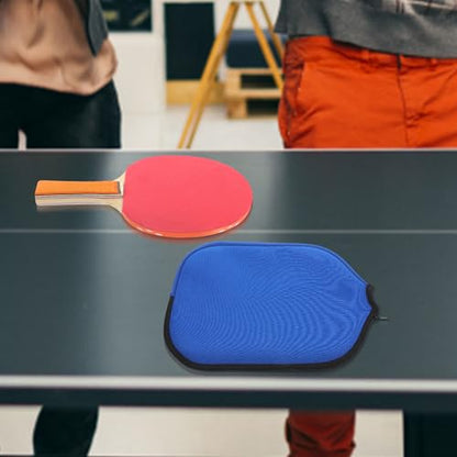 Uonlytech Pickleball Paddle Sleeve and Table Tennis Racket Cover, Blue Neoprene Scratch- Resistant Protection Bag with Portable Storage for Outdoor and Indoor Sports