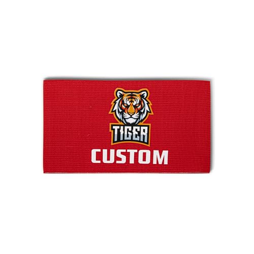 BYFDIY Custom Captain Arm Bands for Soccer Adjustable Personalized Name Team Logo Badge Football Arm Bands Soccer Sports Team Accessories Birthday Gifts for Team Leaders Teammates Youth Adult