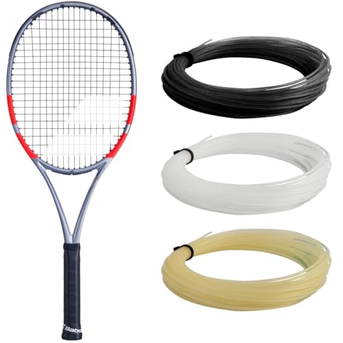 Babolat Pure Strike 100 16x20 4th Gen Tennis Racquet (Carbon Grey) - Strung with 16g Babolat Syn Gut at Mid-Range Tension - color: Black String, size: 4 1/2" Grip