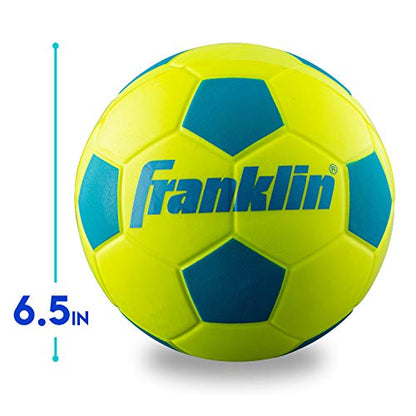 Franklin Sports Kids Foam Soccer Ball - Mini Soft Foam Youth Soccer Ball - Indoor + Outdoor Toy Soccer Ball for Kids - Probrite 6.5" Mini Foam Ball - Soft Backyard + Practice Toy Ball - Yellow