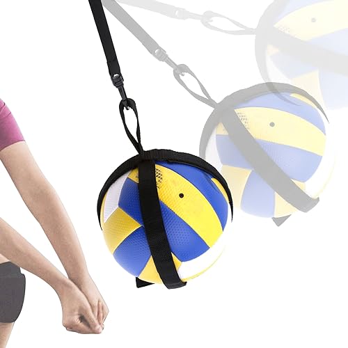 Nylon Volleyball Spike Trainer Set, Adjustable & Portable Hanging Solo Practice Trainer Aid for Beginners Practicing Serving/Great Volleyball Spike Training System