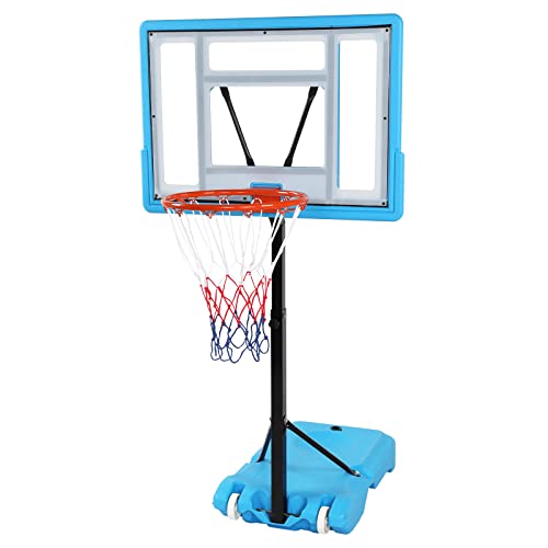 Adjustable Basketball Hoop for Kids & Adults – Portable Basketball Goal with Shatterproof Backboard, Height 115-135cm, Outdoor/Indoor Use, Easy Assembly, Durable Base for Driveway or Backyard