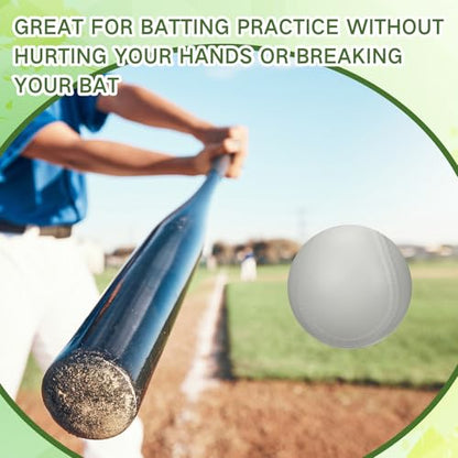 VioraWhite Pitching Machine Balls, Balls Foam Practice Baseballs High Density Foam Practice Baseball Softball Training Ball for Hitting Practice and Fielding Practice 3 oz 2.9 Inches