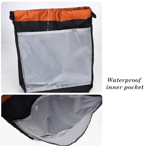 Soccer Bags, Waterproof Drawstring Gym Backpack for Baskestball Rugby Volleyball Yoga, Large Capacity Sports Bag - color: Soccer Bag orange