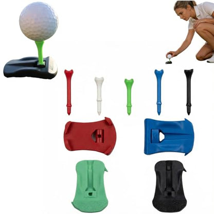 4PCS Turf Base V3, Hinged Turf Tee for Artificial Turf, Unbreakable Golf Tees for Simulator, Pre-Cut Tee Variety Packs & Golf Tee Holder for Artificial Turf, Indoor Outdoor Home Training