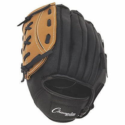 Champion Sports Catcher's Mitt - Synthetic Leather | Deep Pocket and Scoop Toe Design | Adjustable Wrist Strap Closure | Youth Size: 32" | Regular Fit