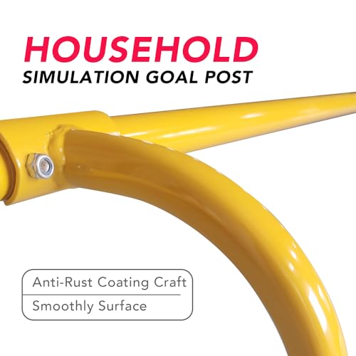 Football Goal Post, Adjustable Height Field Goal Post with Football, Sturdy Steel Tube Frame, Powder Coating Anti-Rust Craft, Easy to Assemble