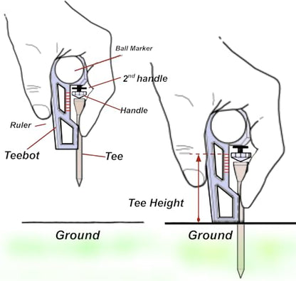 PRO - Premium Golf Accessory for Tee Height Setup Tool with Extreme Accuracy and Consistency