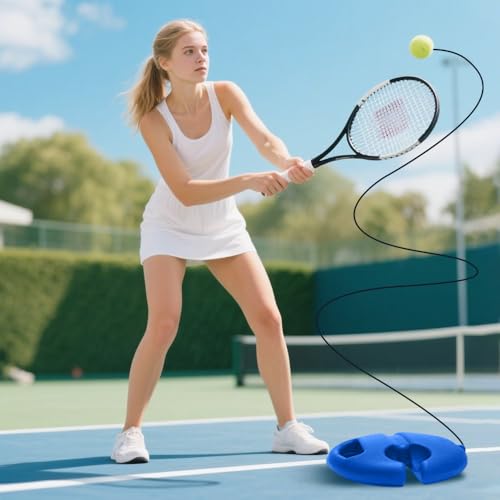 Tennis Ball Training Baseboard, 2026 New Tennis rebounder with Weighted Base, Portable Tennis Trainer for Home use,Multifunctional Tennis Solo Practice kit for Backyard - color: B