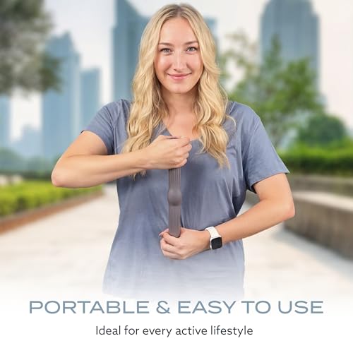 PT Pro Tennis Elbow Trainer For Physical Therapy, Textured Grip, Elbow Pain Relief, Resistance Bar For Tendonitis And Golfer's Elbow, Improve Grip Strength, Pickleball Elbow And Golfer's Elbow, Gray