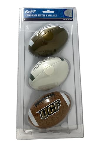Rawlings NCAA 3 Pack Softee Football, 5", Team Colors - style: UCF