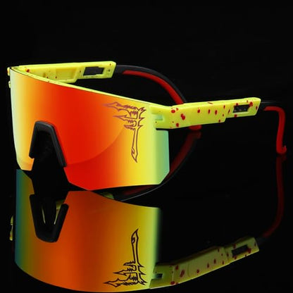 FIXEROS Polarized Youth Baseball Sunglasses for Age 8-16 Boys Girls UV400 Kids Cycling Eyewear Teenagers Sports Glasses - color: Fay2