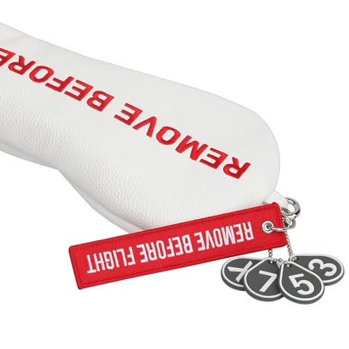 Golf Head Cover with RBF Design for Golf Club - size: for Fairway, style: White
