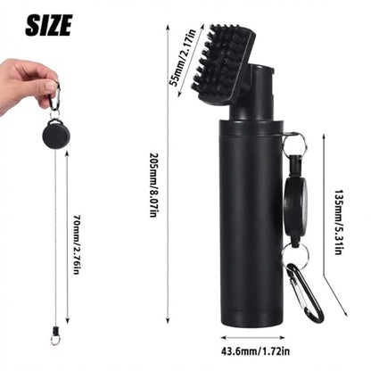 Golf Club Brush Cleaner with 5oz Pressurized Water Sprayer & Clip, Essential Golf Accessories for Golfers