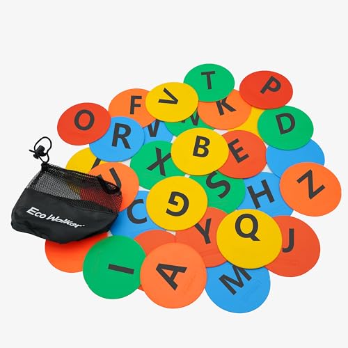 4inch Mini Floor Spot Markers for Classroom Preschool and Kindergarten (Set of 20pcs) (Alphabet) - color: Alphabet