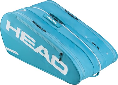 HEAD Tour Racquet Bag XL (12R) Tennis Bag - Holds Up to 12 Racquets, CCT+ Climate Control Technology, 3 Main Compartments, Shoe Pocket & Backpack Carry System - color: Blue