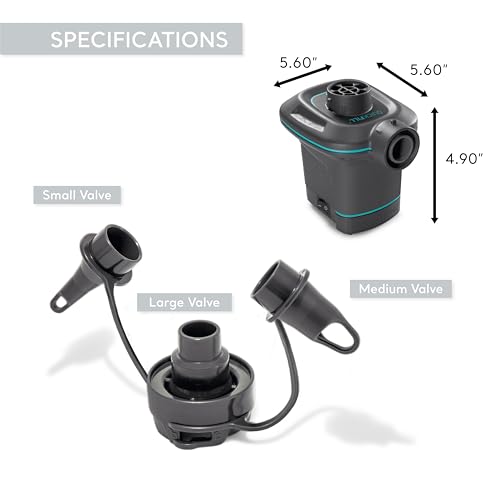 INTEX QuickFill Electric Air Pump: Inflates and Deflates Air Mattresses, Inflatable Kayaks, Boats, Toys - size: 23.0CFM, style: AC