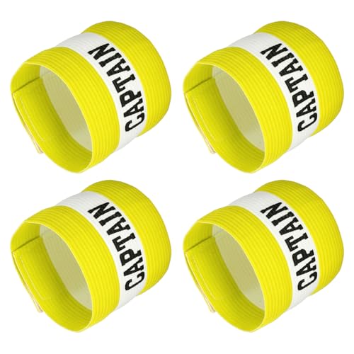 YOKIVE Captain Armband, Nylon Protective Arm Badge, Adjustable Flexibility, Great for Team Training Competitions - color: Yellow