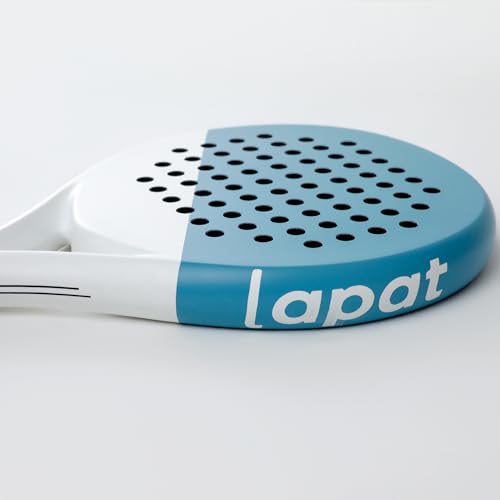 LAPAT Padel Racket with Cover Bag - Carbon Surface with EVA Memory Foam- Paddle Tennis Racquets Lightweight - POP Tennis - color: Blue Ibiza