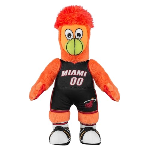 Bleacher Creaturs Miami Heat Burnie 10" Plush Figure- A Mascot for Play or display - color: Miami Heat Burnie V3, size: 10 Inches