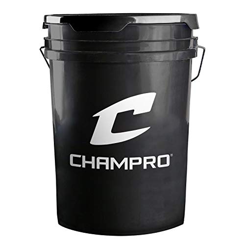 Champro 6 Gallon Bucket with 30 CBB-200 Baseballs and Drink Can Sleeve