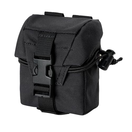 IDOGEAR Tactical Frag Grenade Pouch MOLLE Tool Pouch Ultility EDC mini Waist Storage Bag with Adjustable Function - color: Black