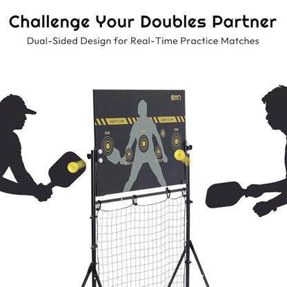 [Upgraded] A11N Pickleball Practice Rebounder, Adjustable Angle Dual-Sided Pickleball Dink Pad - Dink Board for Forehands Backhands Training