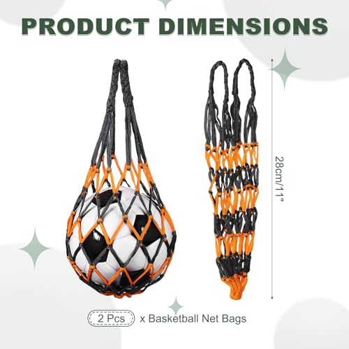 uxcell Basketball Net Bags, Nylon Soccer Ball Holder Portable Multifunctional Single Ball Mesh Net Bag for Storage Basketball Soccer Rugby Balls - color: Yellow/Black