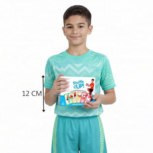 Shuffle Up Soccer Card Games - 70+ Fun & Active Skills Cards for Kids, Fitness Cards Develop Fundamentals, Stamina & Strength, Easy to Play for Kids | Multiple Skills Level Card Include 2 Dices - style: Soccer Card Games