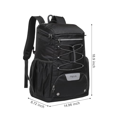 MOSISO Baseball Bat Bag, Large Capacity Baseball Backpack for Men Women, Lightweight Softball Equipment Backpack Catchers Gear Bag with Fence Hook & Shoe Compartment for Training Sports, Black