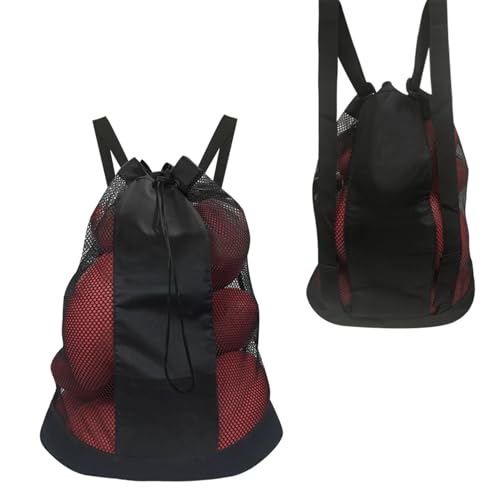 Large Drawstring Sports Backpack, Coach Ball Bag for Team Practice– Heavy Duty Ball Bag Holds Footballs, Soccer Balls, Gear & Uniforms – Multipurpose Mesh Equipment Sack for Coaches & Athletes