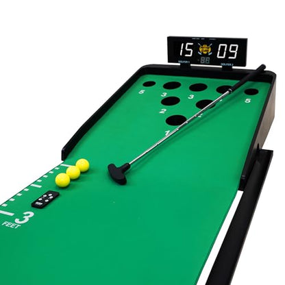 Izzo Golf Putter Clash Electronic Putting Game – Digital Scoreboard & 4 Game Modes, Indoor Outdoor Golf Game for Adults, 11 ft Putting Green Mat, Golf Gifts for Men, Putter & Balls Included