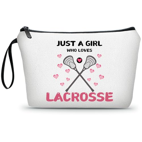 Girls Lacrosse Players Team Gifts for Girls Lacrosse Cosmetic Makeup Travel Bag Friend Birthday Gifts for Women - color: Lacrosse