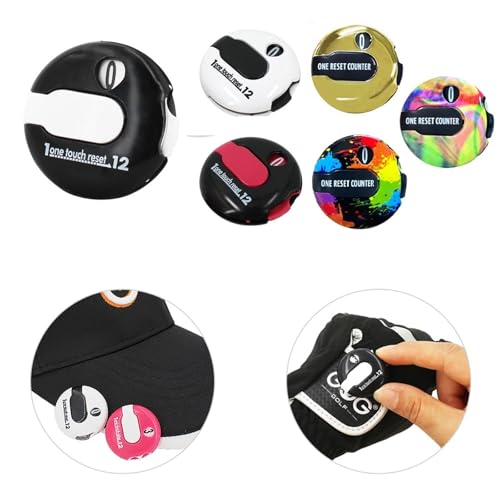 Golf Stroke Counter 7 Pcs Golf Stroke Counter Mini Portable Easy Reset Up to 12 Strokes Score Black White Red Drop Ship