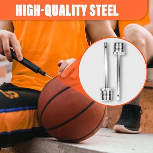 Manesi Ball Pump Needles (50 Pack) - Heavy Duty Inflation Needles & Ball Pins for Basketball, Soccer Ball, Football, Bike Pump - Fits Most Air Pumps - Universal Air Needles for Sports Balls.