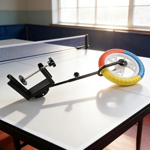 FABULETTA Table Tennis Trainer with Adjustable Retractable Arm for Topspin Practice, Portable Coordination Training Device with Fixing Clamp for Beginners to Advanced