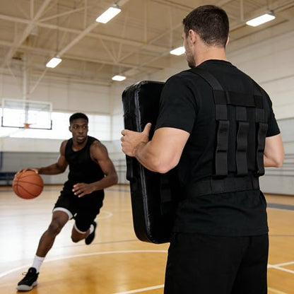 Basketball Pads for Training - Football Blocking Pad Training Equipment with Handles, 24"x16" Denser Softer Foam Shield for Lacrosse, Hockey, Martial Arts - Tackle Dummy Kick Pad. (1 Pcs)