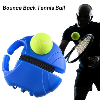 Tennis Trainer Rebound Ball for Self Practice, Bounce Back Tennis Ball, Tennis Training Equipment Kit with 1 Base and 1 Ball for Beginners Sport Exercise, Portable Tennis Training Tool