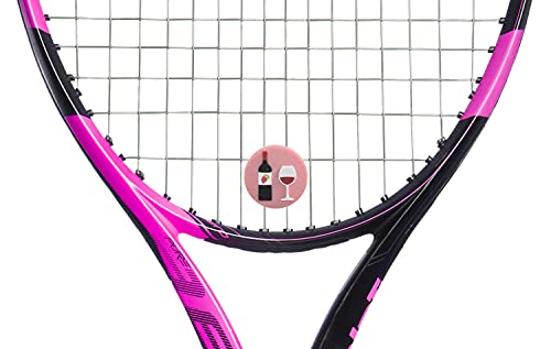Drink Themed Tennis Racket Dampener Shock Absorber, Cute Tennis Dampeners for Rackets - Fits All Racquets, Easy to Install - 2 Pack - color: Wine