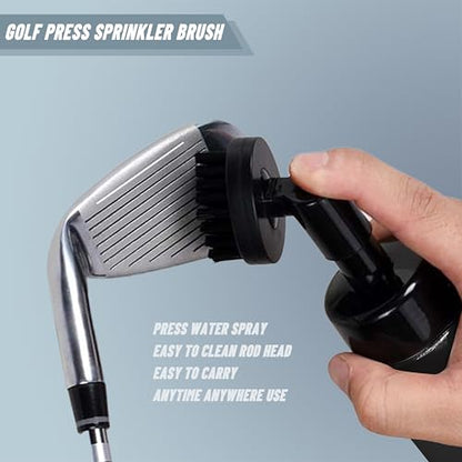 7.5-Inch Golf Club Brush with Water-Spray Bottle (4oz) – Leak-Proof Golf Cleaner with Retainer Clip | Golf Accessories for Men, Best Golf Gifts for Men